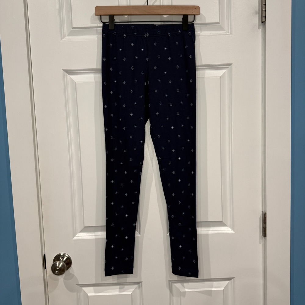 Old Navy Navy Blue Geometric Diamond Print Leggings Size Small Womens Slim Fit
